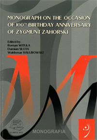Monograph on the Occasion of 100th Birthday Anniversary of Zygmunt Zahorski